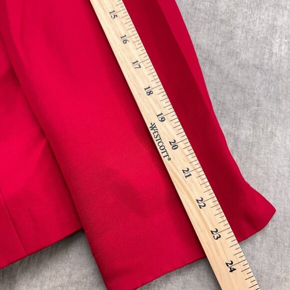 Talbots Jacket Women 8/36 Red‎ Silk Wool Lined Classic Career Suit Shacket - Picture 7 of 11
